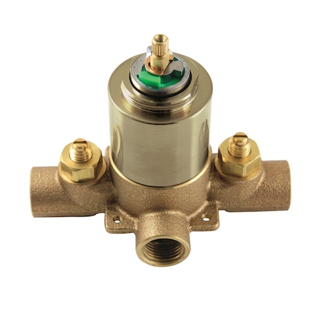 Kingston Brass Pressure Balanced Tub and Shower Valve, Brushed Brass KB3637V